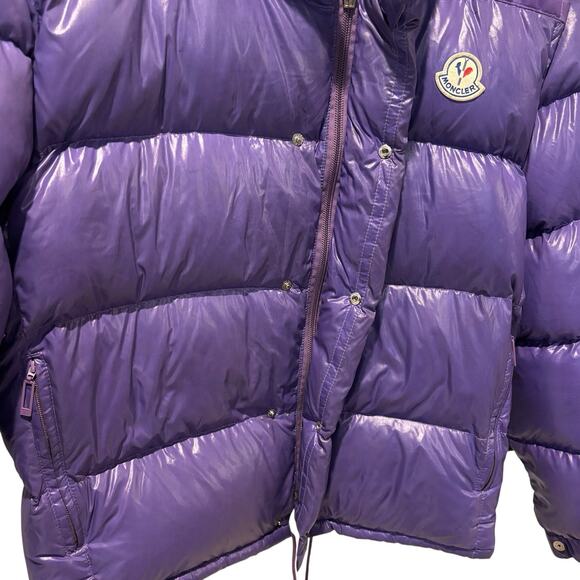 Vintage Purple Moncler Grenoble Puffer Down Jacket Size 2 Detachable Sleeves - Picture 7 of 12